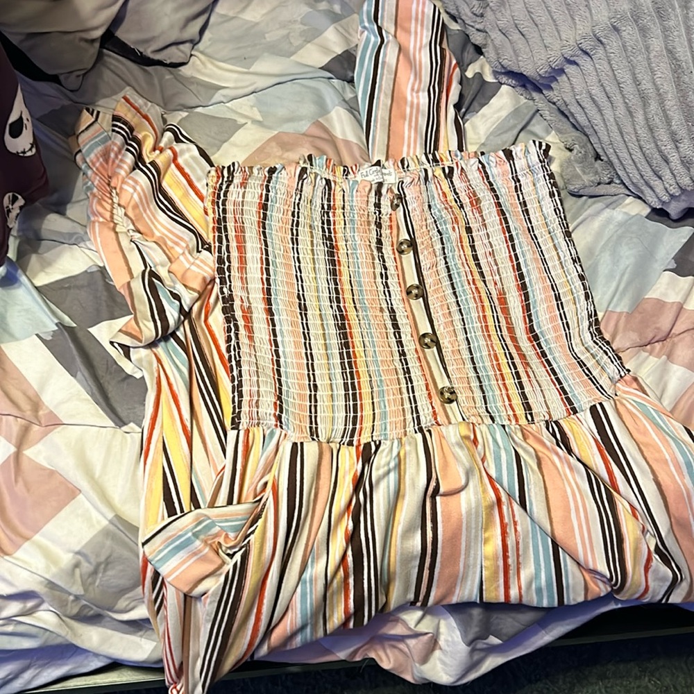 Strapless romper